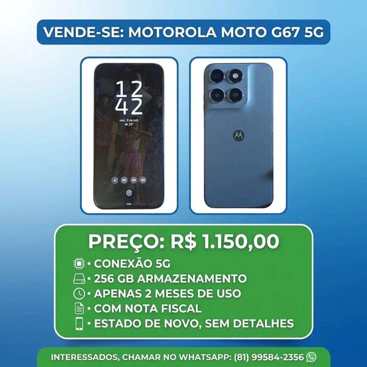 Moto G67 5G 256gb