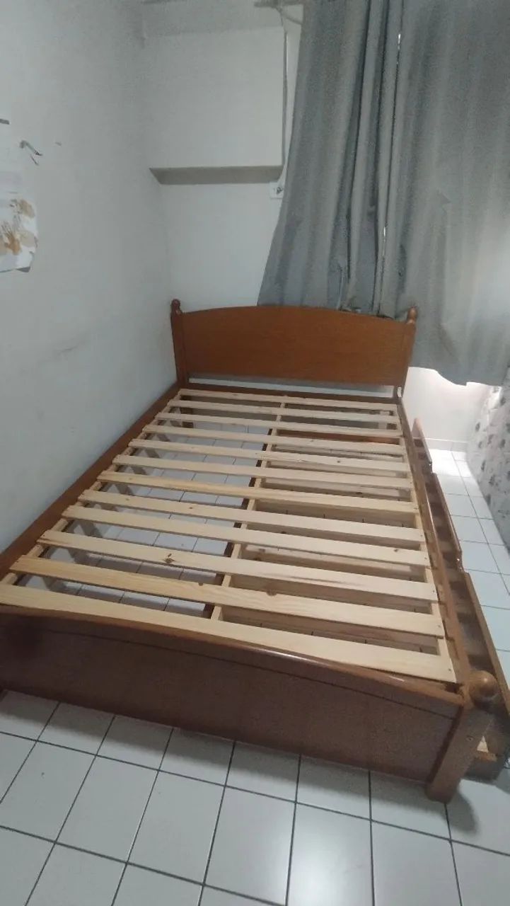 Cama casal de madeira com cama auxiliar  - Foto 5