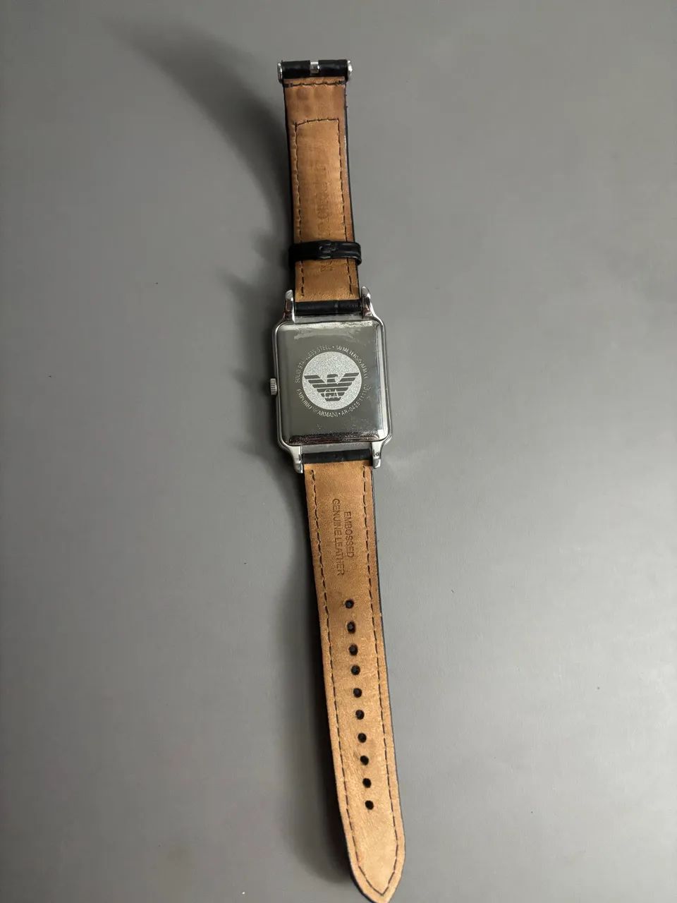 Relógio Masculino Emporio Armani AR-0425 Original - Modelo Retangular Clássico - Foto 4