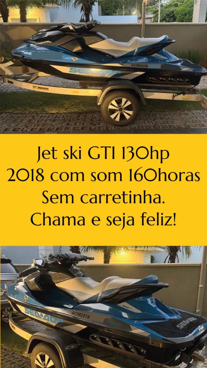 Jet Ski Sea Doo Gti 130hp ano 2018 - Foto 3
