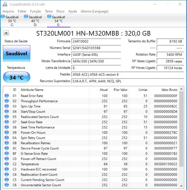 Hd para notebook 320GB Usado - Foto 2