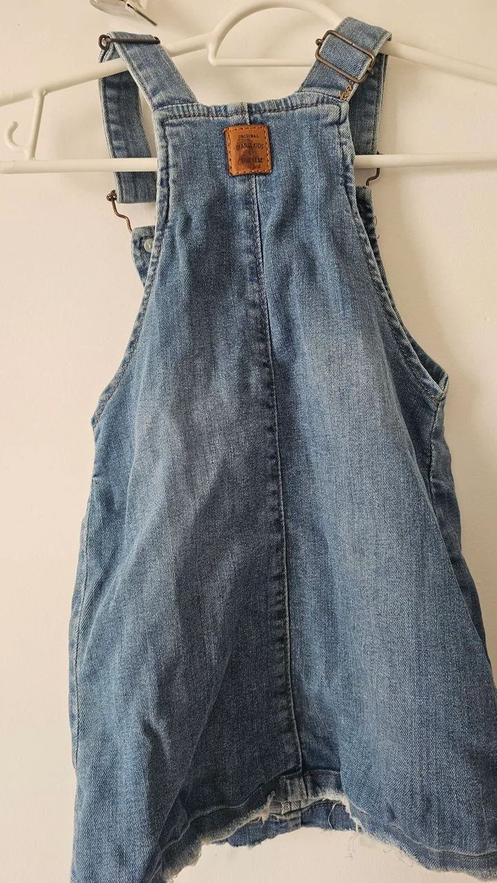 Jardineira jeans menina - Foto 2