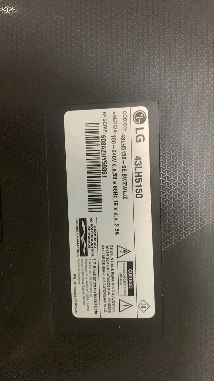 Tv para retirar peças 
