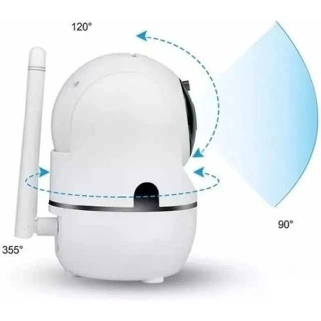 Babá Eletrônica Wi-Fi 1080p Giratória com Visão Noturna e Microfone - Foto 4