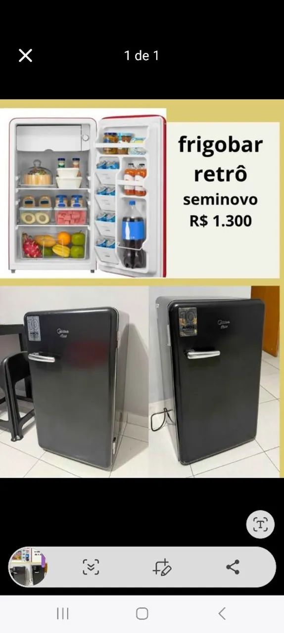 Frigobar seminovo 