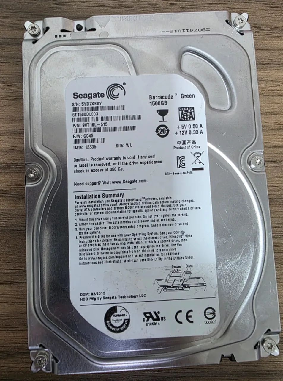 HD 1.5TB SEAGATE