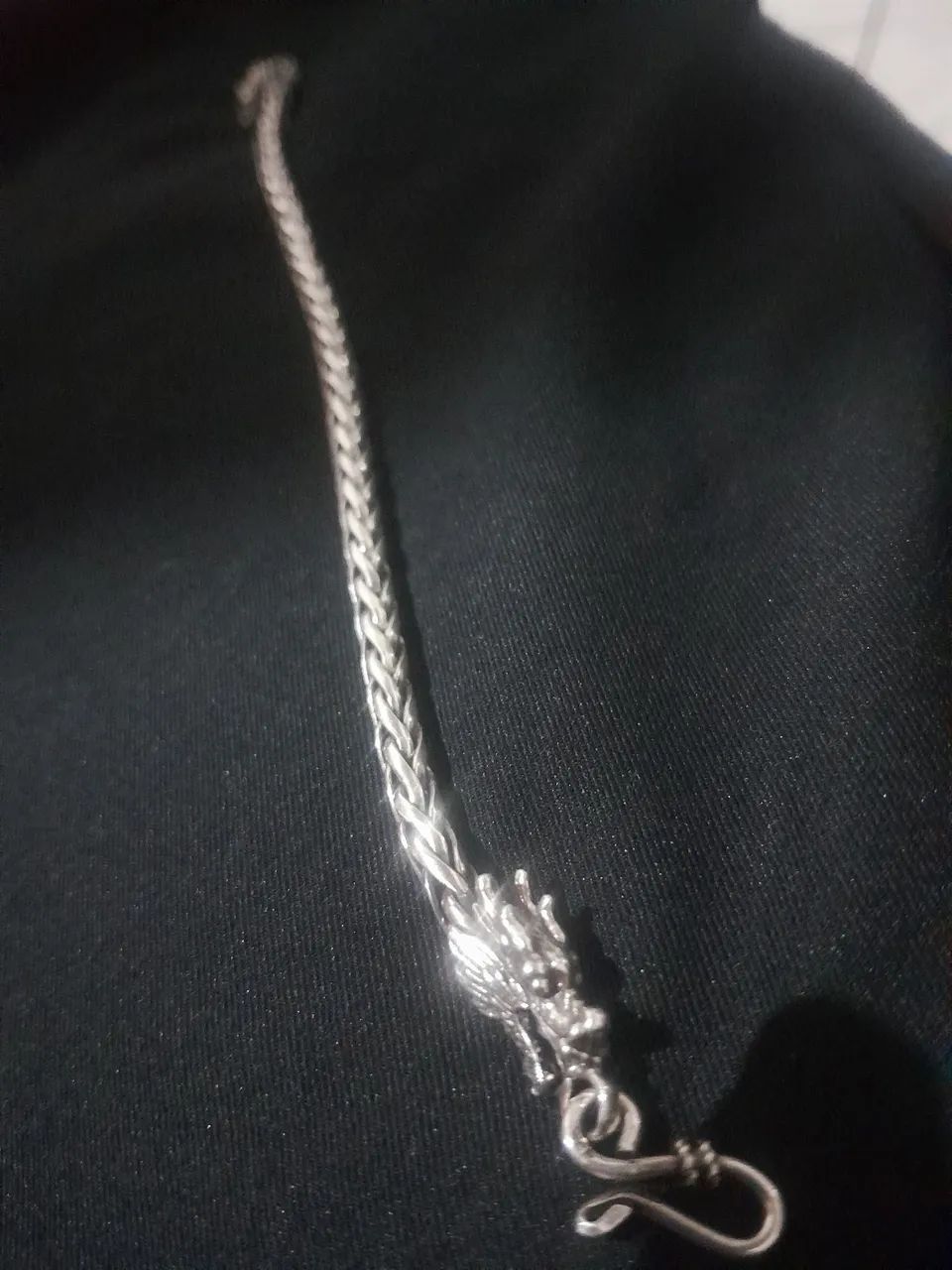 Pulseira de prata cabeça de dragao  - Foto 2