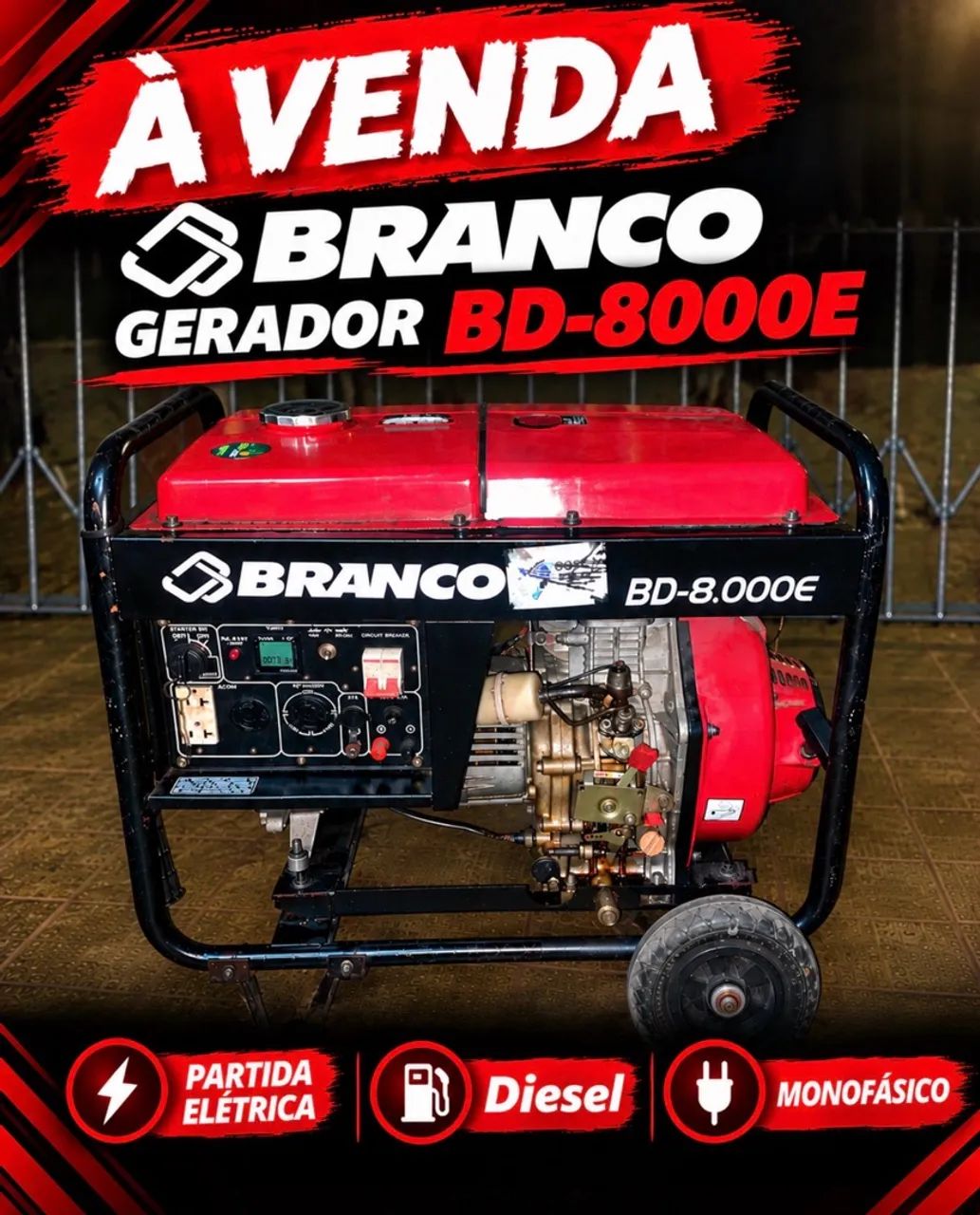 Gerador branco BD8000E - Foto 2