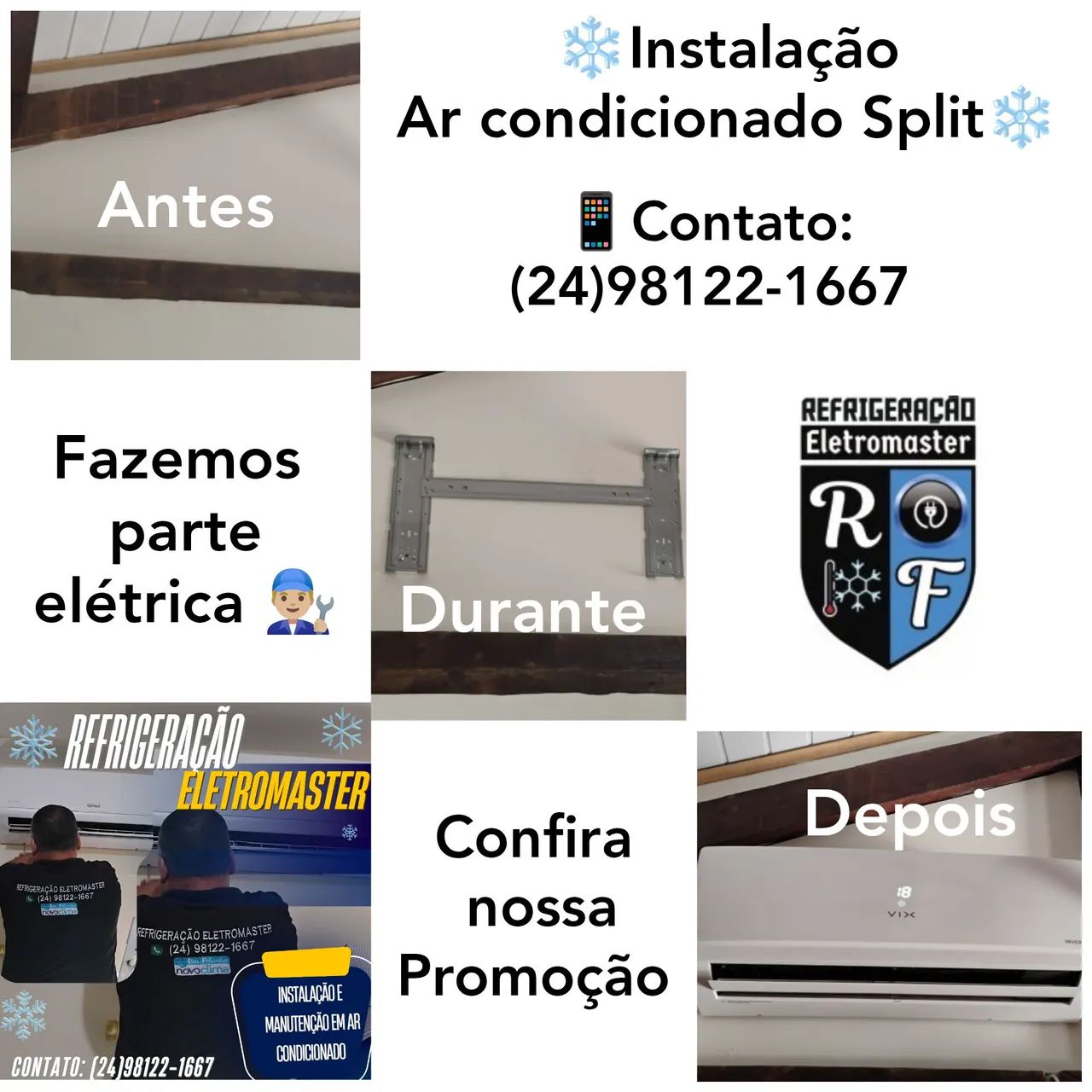 Instalação e Manutenção em Ar condicionado Split 
