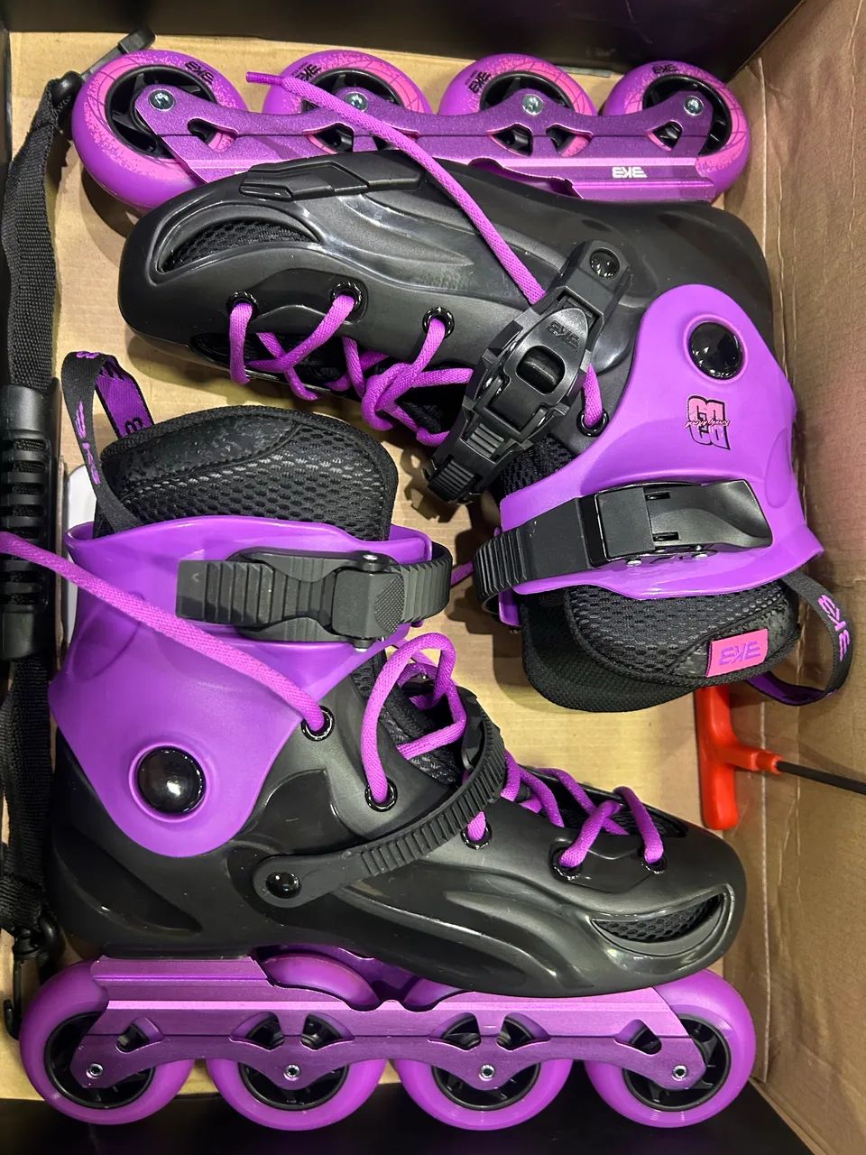 Patins Freestyle Flying Eagle Bkb B3s Rockeado Abec-7 Roxo (Novo na Caixa) TAM: 38 - Foto 2