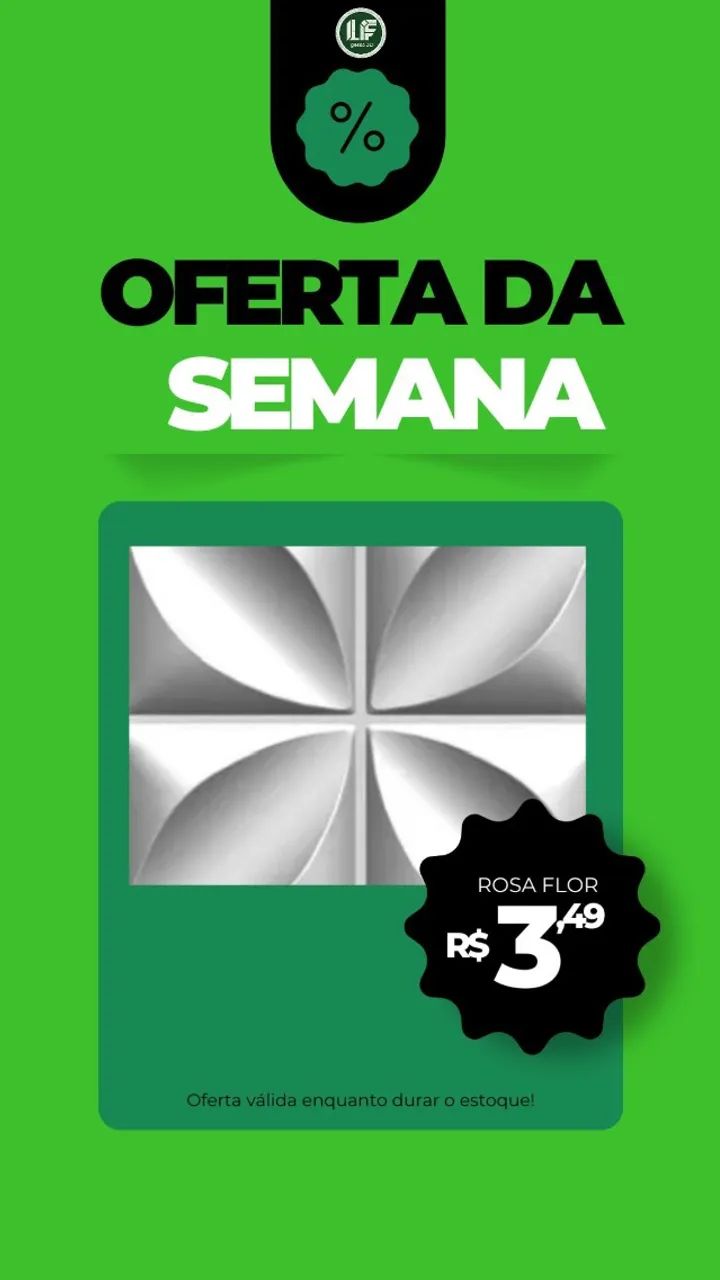 PLACA DE GESSO 3D - ROSA FLOR