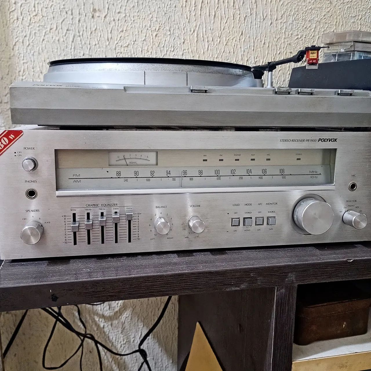Conjunto polyvox clássico do anos 70 receiver e toca discos funcionando perfeitamente  - Foto 3