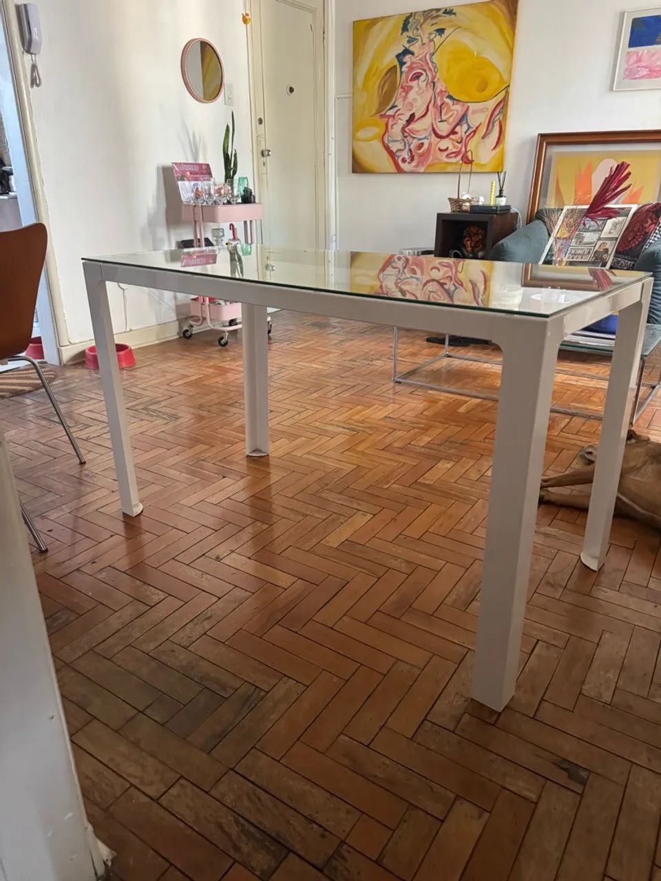 Mesa Retangular Sky Tokstok Branca 1,20x60 - Foto 2