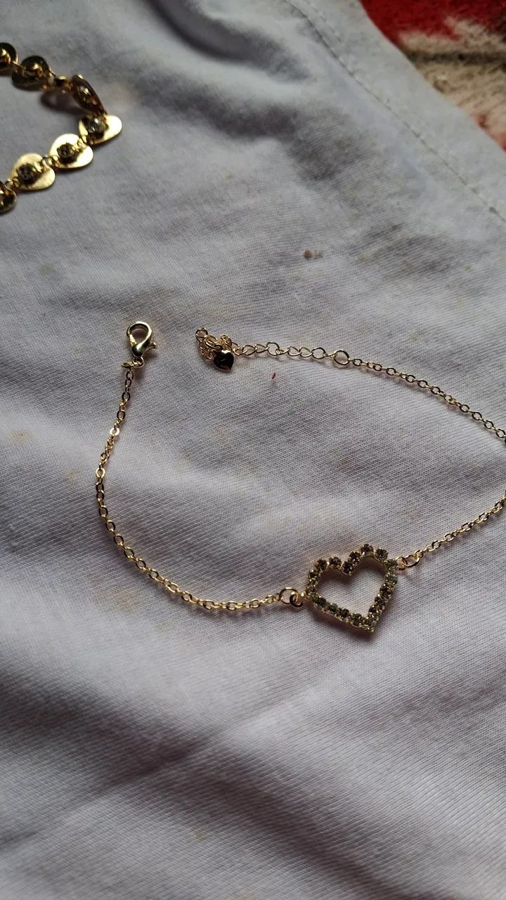 Pulseira semi joias dourada - Foto 3