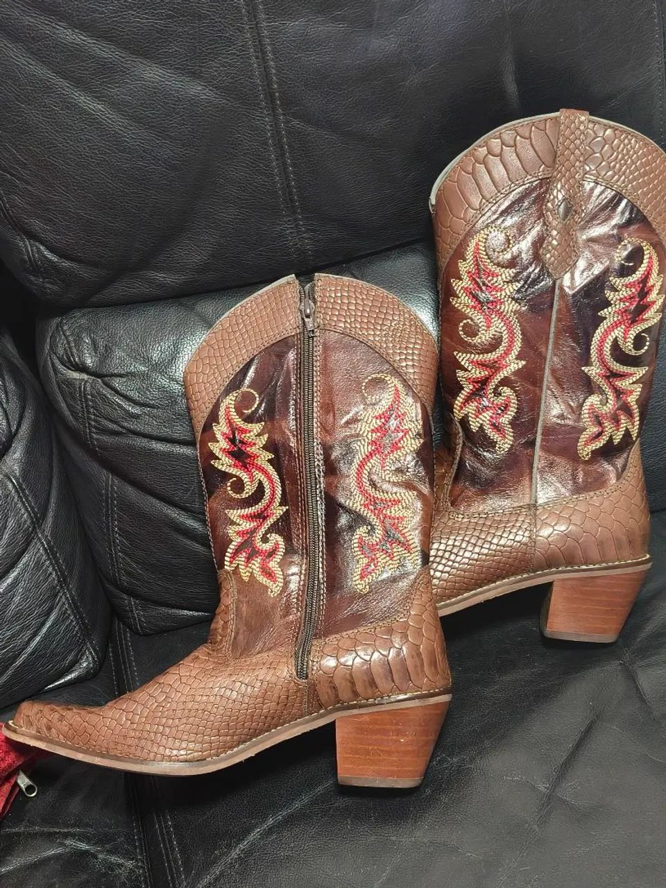 Bota de couro country 