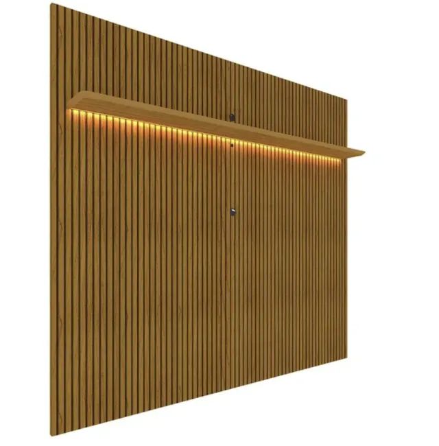 Painel Ripado para TV até 90 Polegadas com LED 100% MDF 224CMX250CM - Foto 2