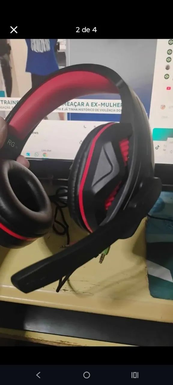 Fone Gamer perfeito estado de conservação e funcionamento  - Foto 2