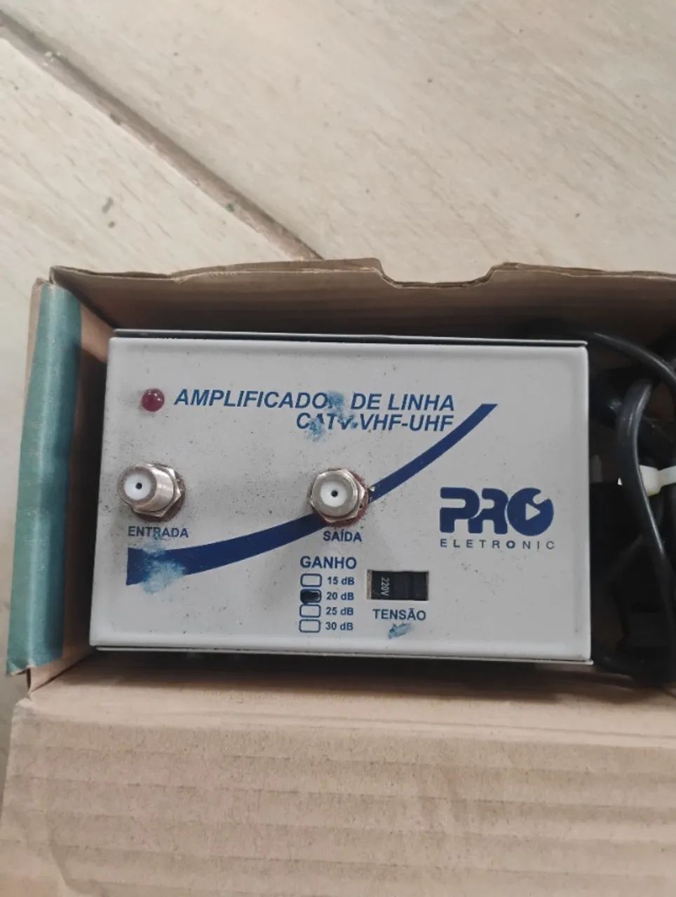 amplificador de linha proeletronic 20db
