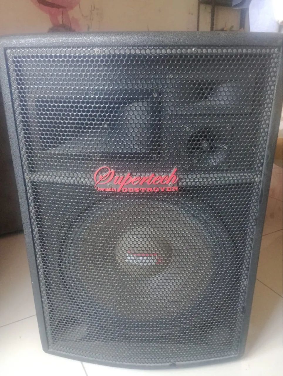 Acordeon e caixa amplificada 