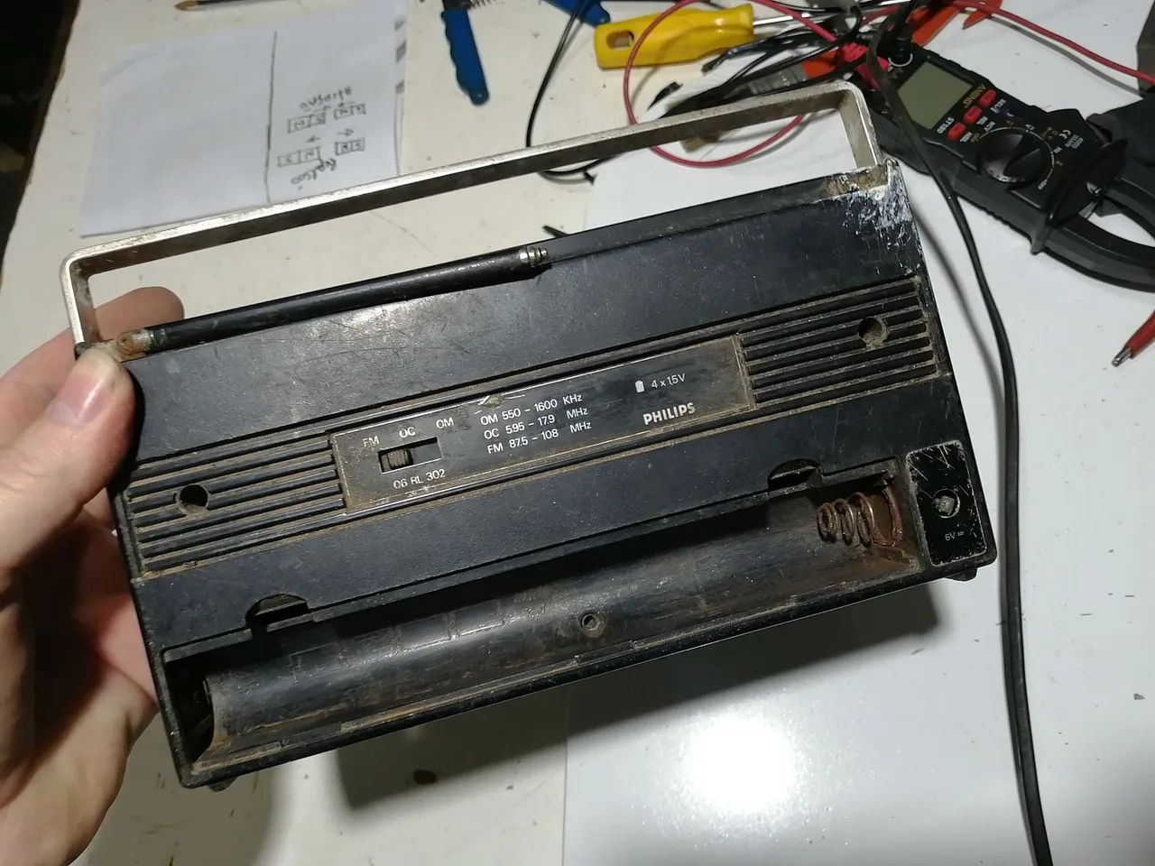 Rádio antigo Philips, pra peças! - Foto 2