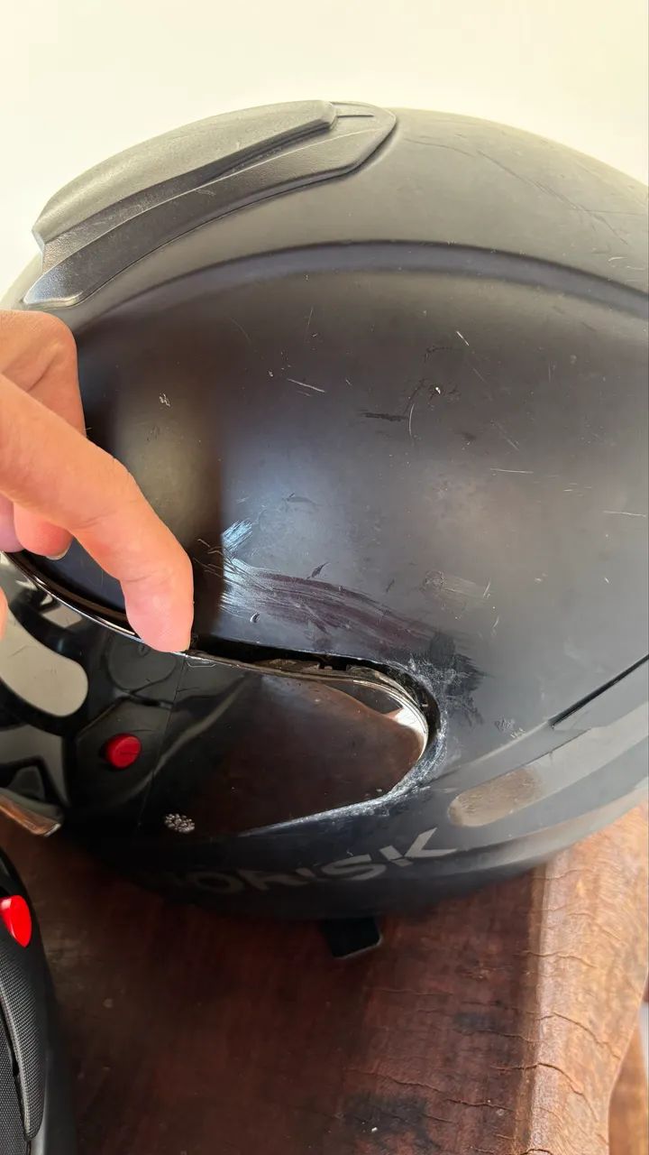 Capacete Norisk Preto Fosco + Viseira Fumê, Viseira Transparente e Caixa Original - Foto 5