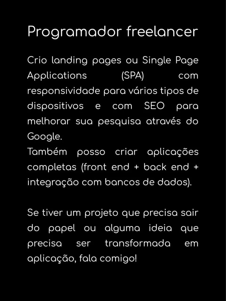 Programador Freelancer Full Stack