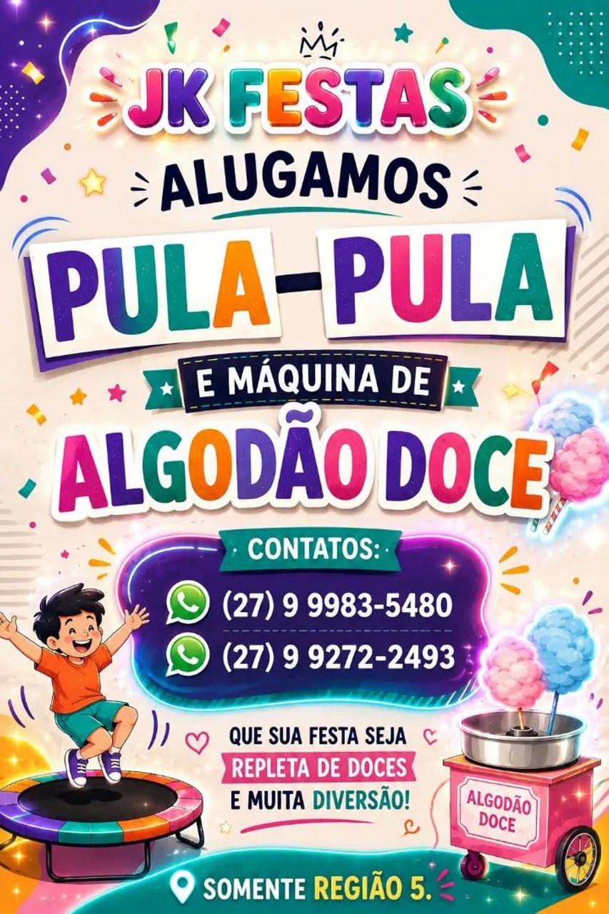 Alugo pula pula aguado doce pipoca  - Foto 3