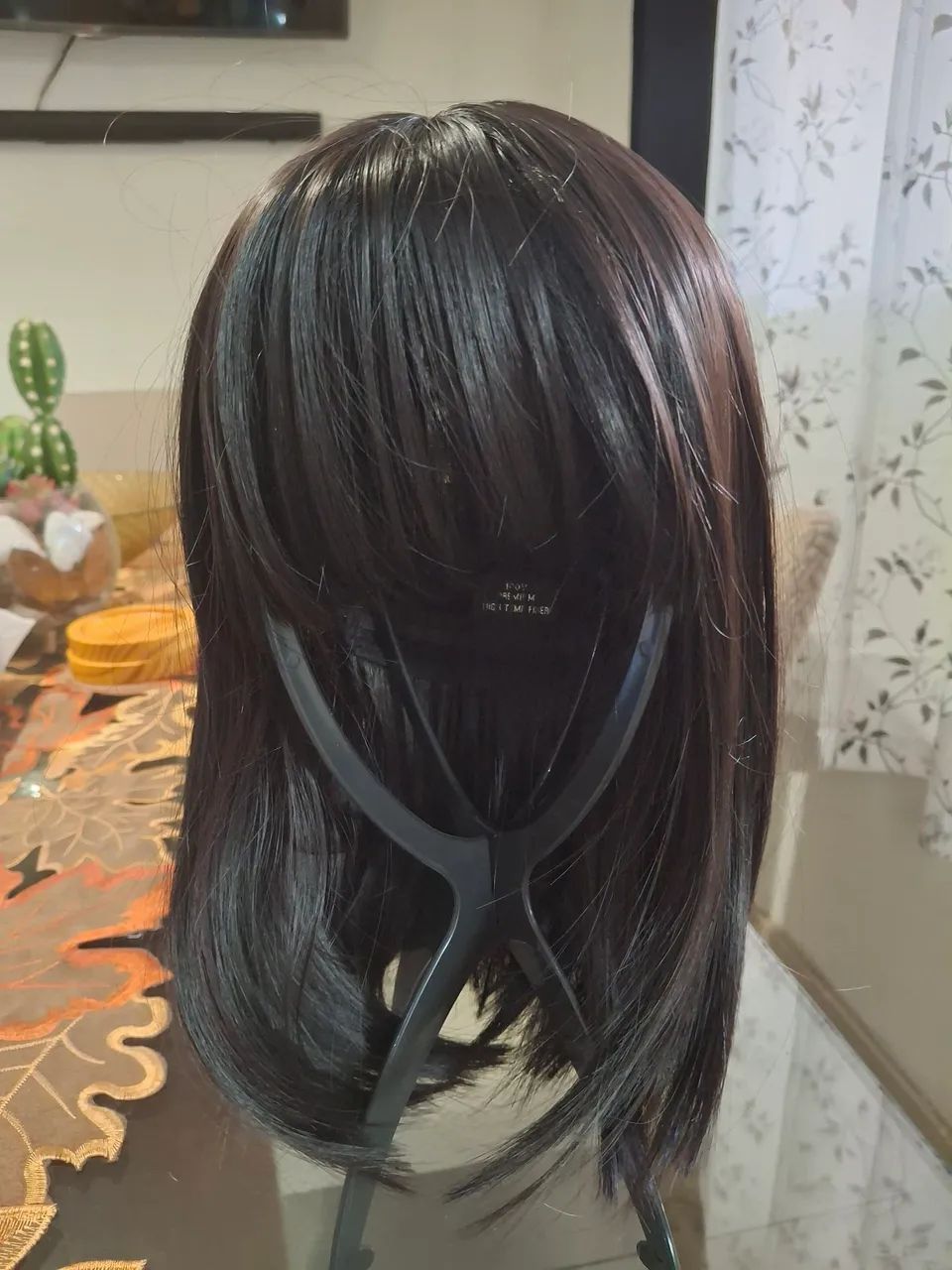PERUCA CHANEL COM FRANJA E MECHAS MARSALA - Foto 5