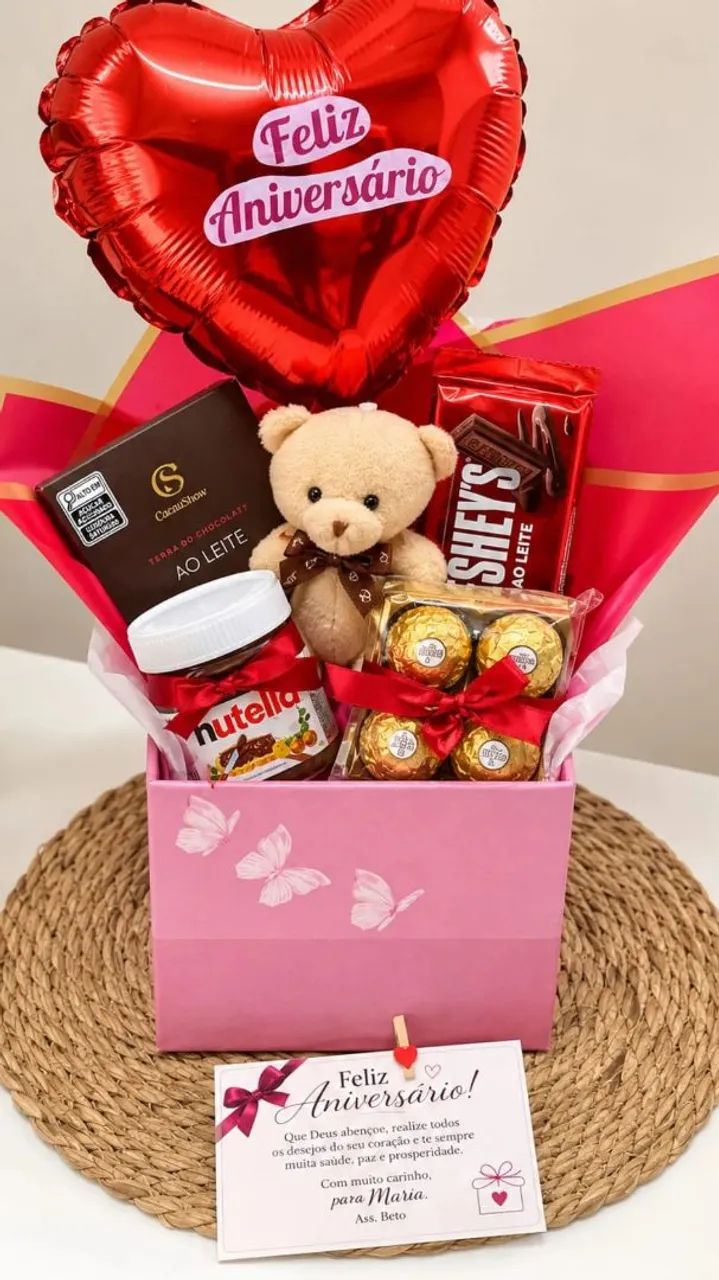 Cesta chocolate a pronta entrega 