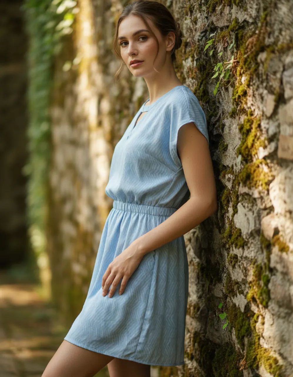 Vestido leve azul para dias de verão - Foto 5