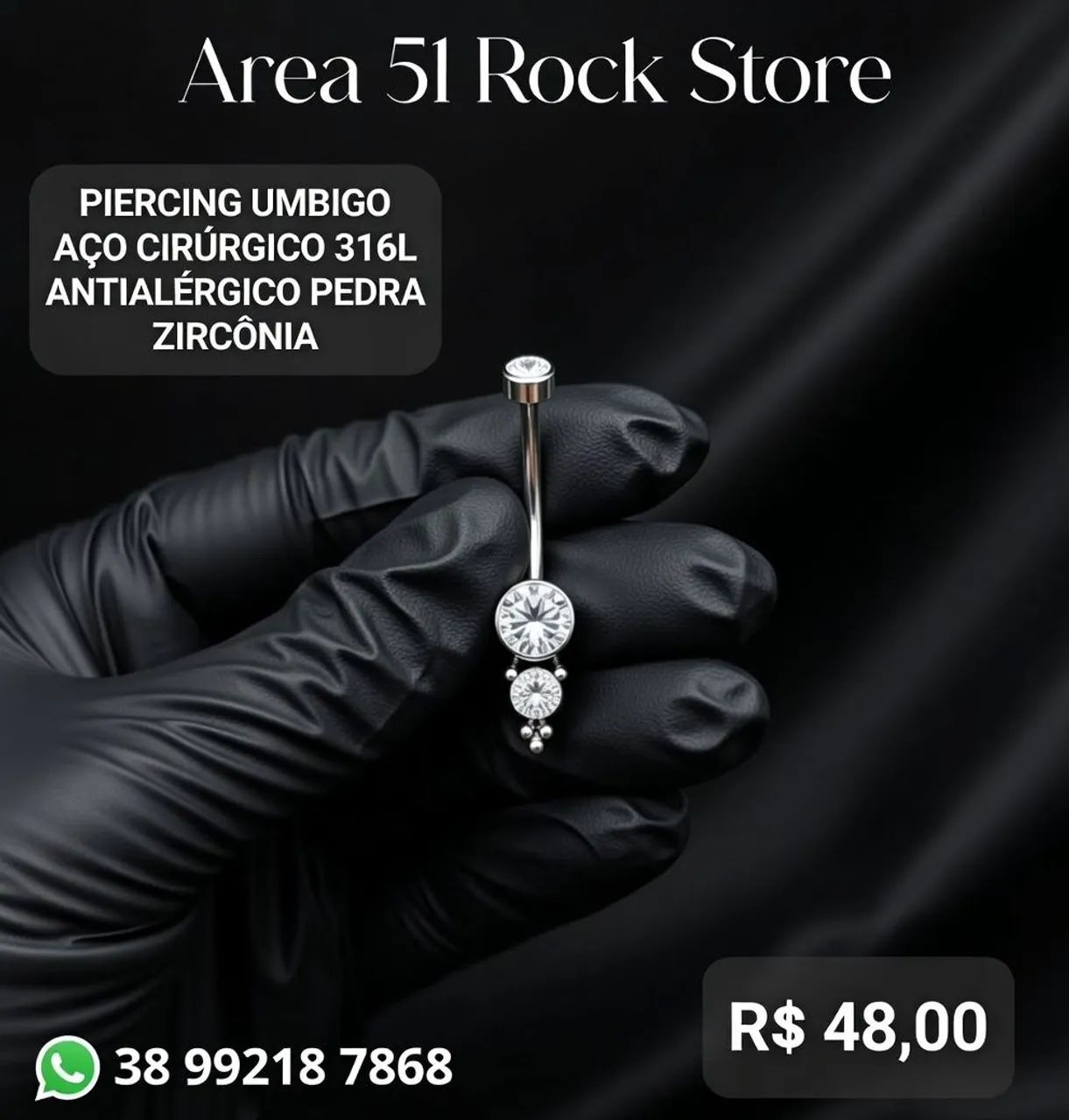 Piercing para umbigo linha Premium 