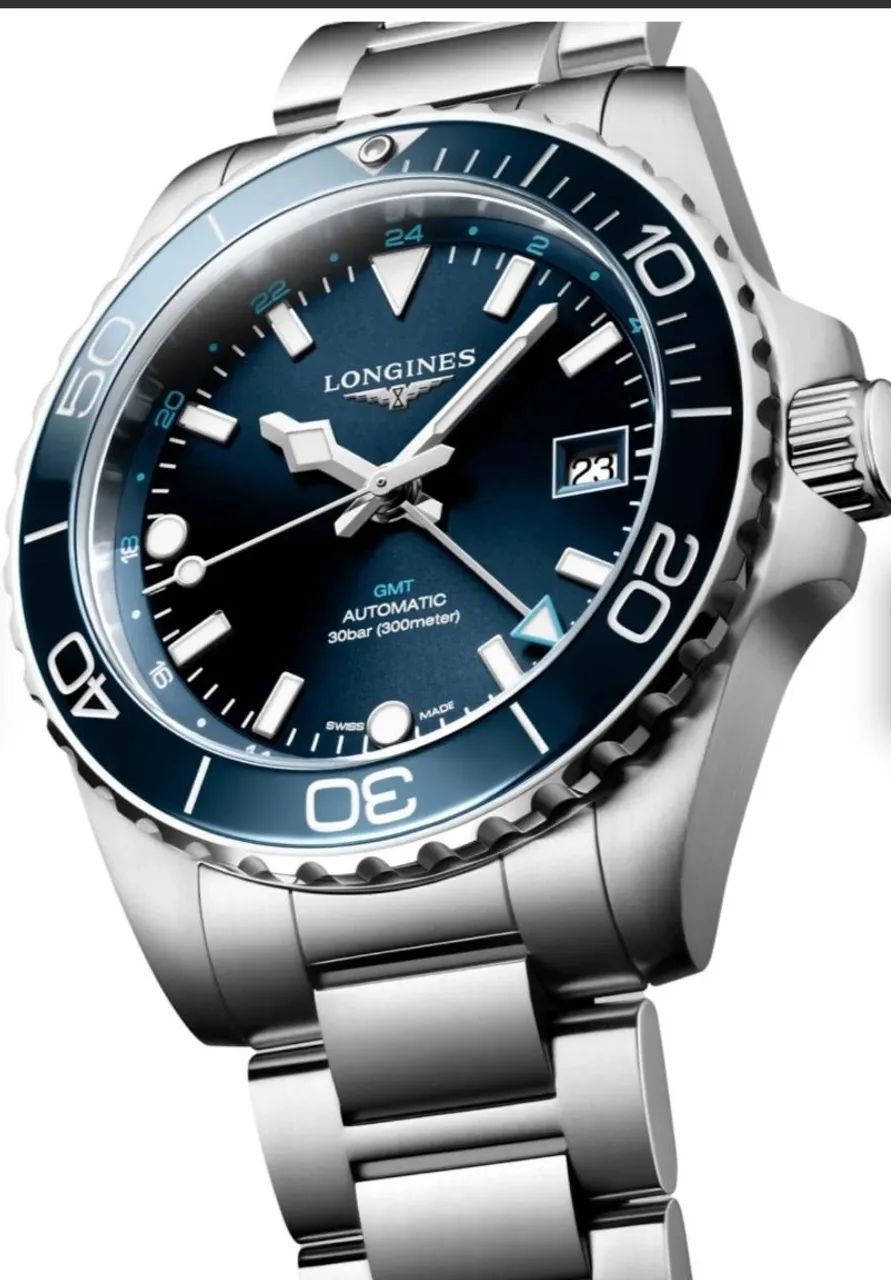 Relógio Longines Automático GMT Pulseira de Aço  - Foto 3
