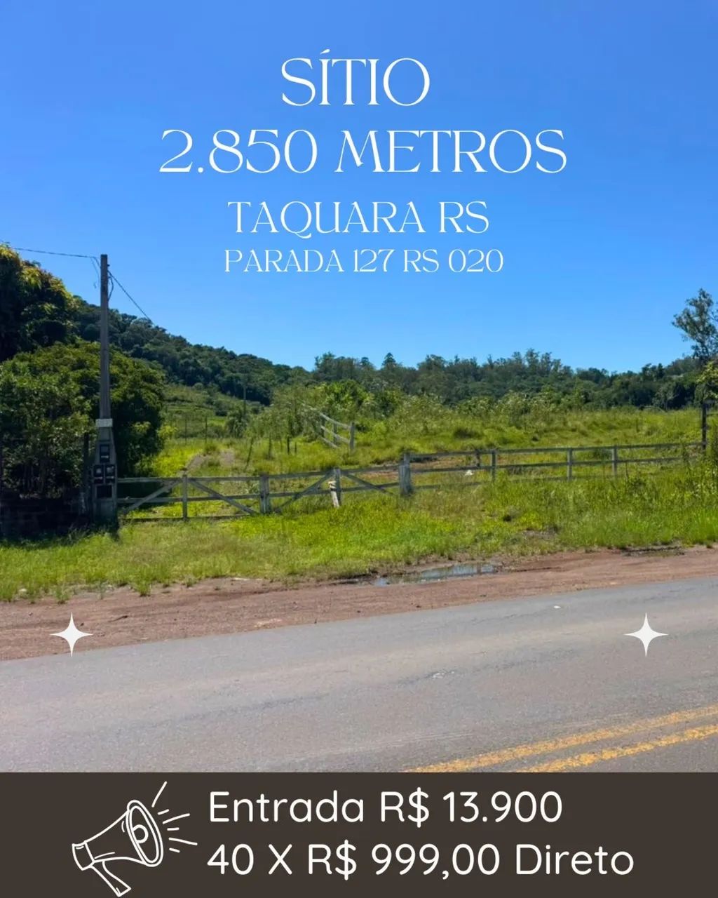  SÍTIO À VENDA | RS-020 - PARADA 127 