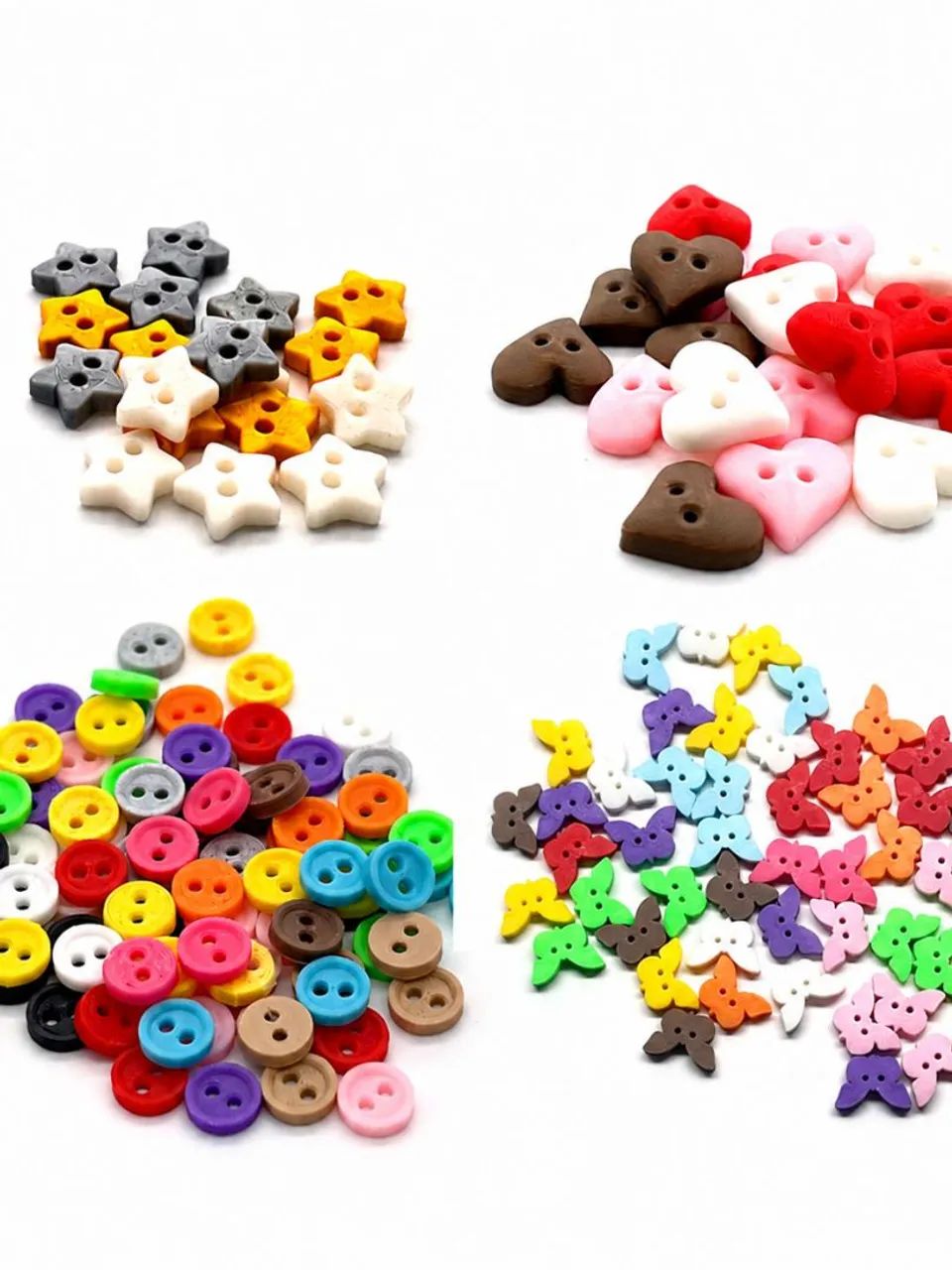 Botões com variedades de modelos e cores