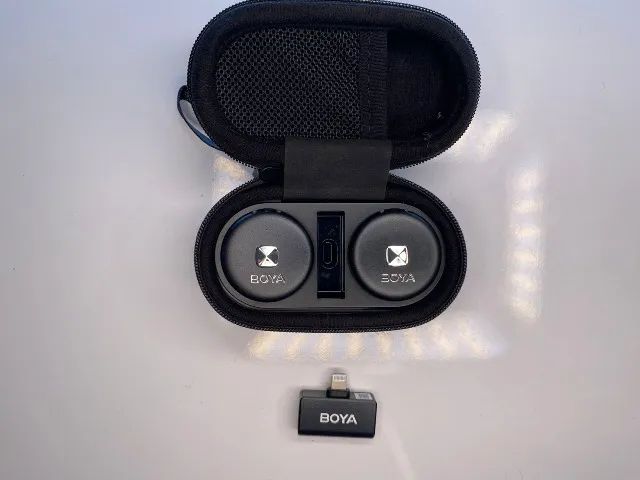 Microfone Sem Fio Boya Omic-d Lapela P/ios Preto