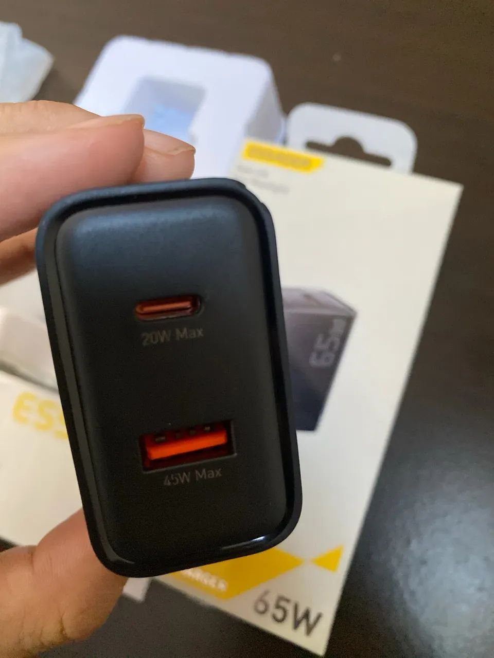 Carregador Essager GaN 65W (45W+20W) - Foto 4