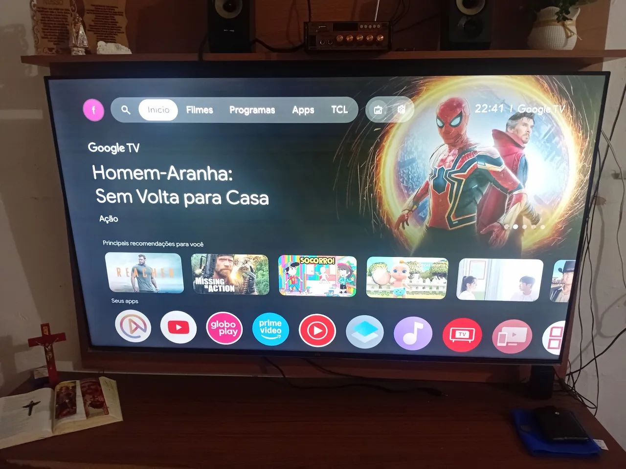 Tv TCL 55 polegadas semi nova 