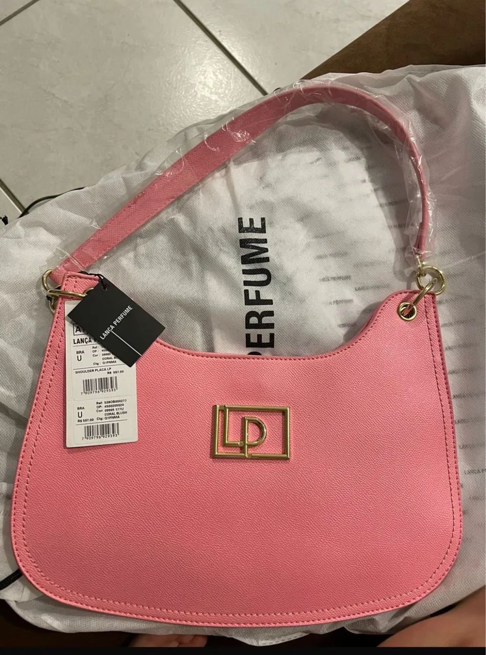 Bolsa Shoulder Rosa NOVA - LANÇA PERFUME 