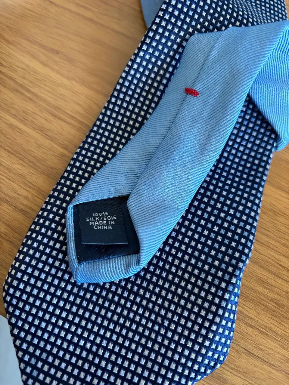 Gravata Tommy Hilfiger 100% seda  Azul - Foto 3