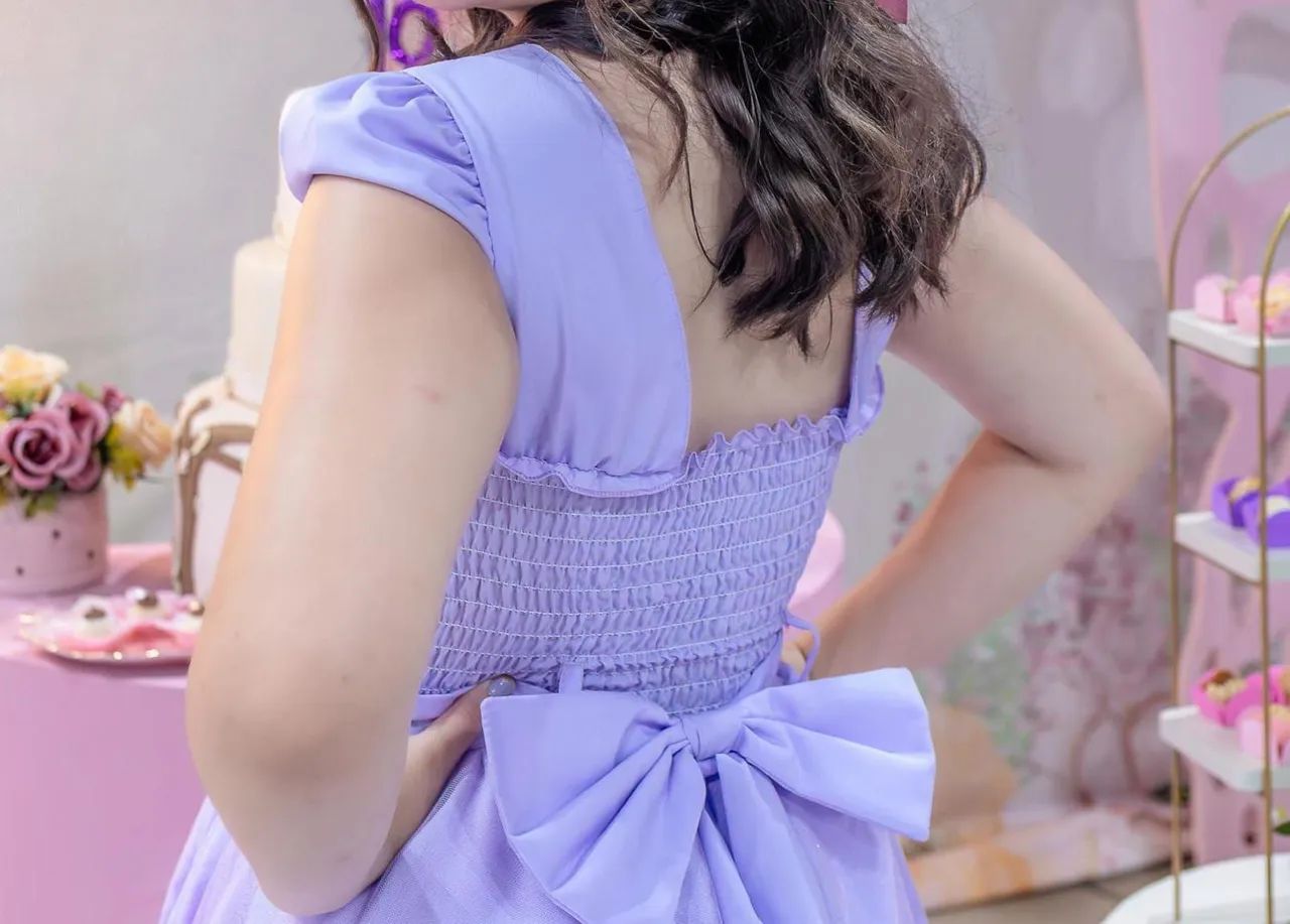 Vestido Infantil Lilás 
