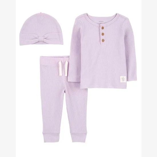 Conjunto Carters bebê lilás 3M - Foto 4