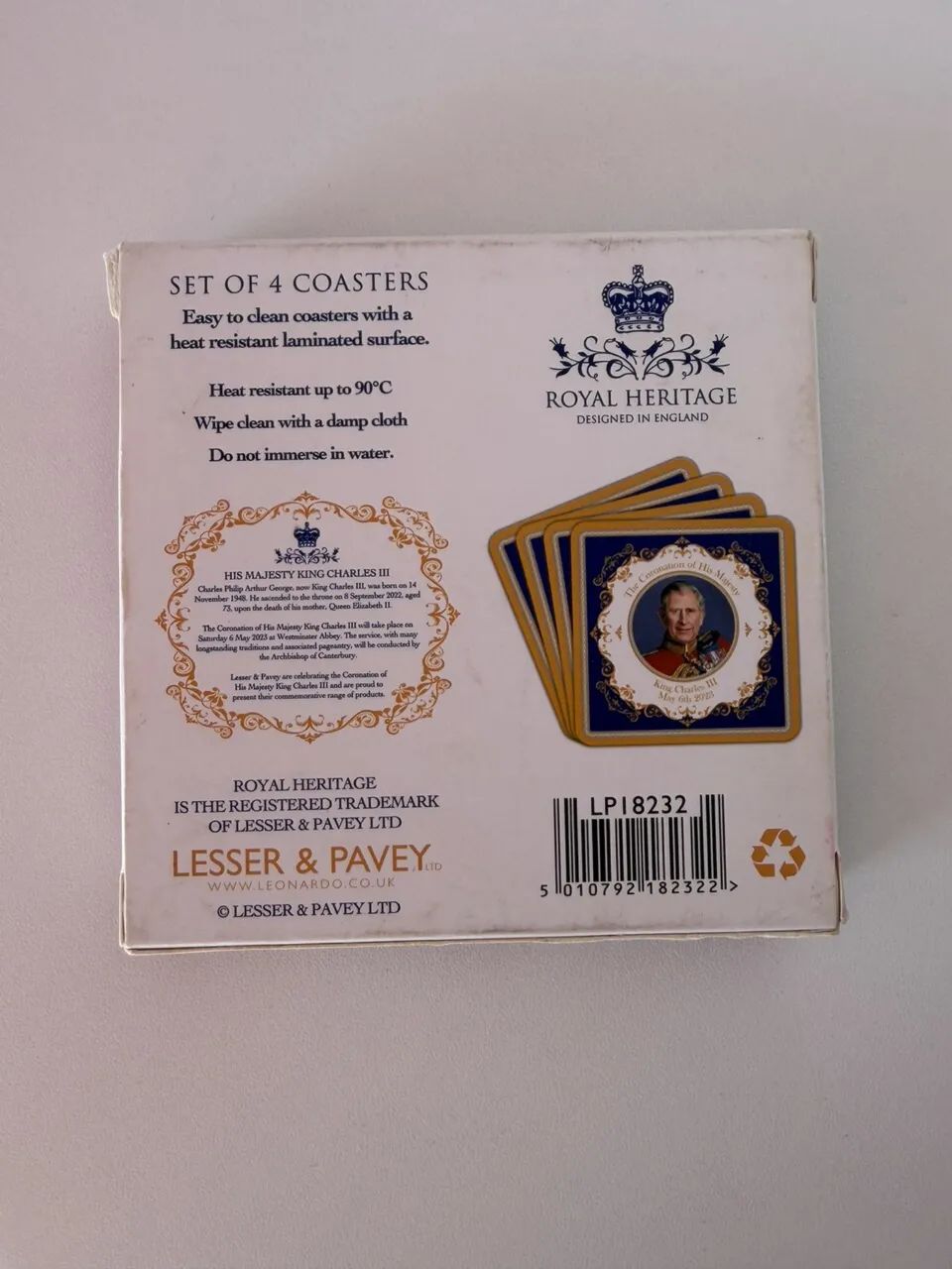 conjunto de 4 porta-copos rei charles iii - Foto 5