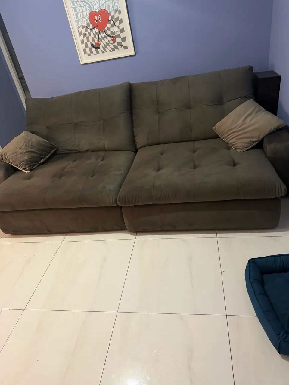 Imperdível sofá 4 lugares reclinável seminovo!!! - Foto 2