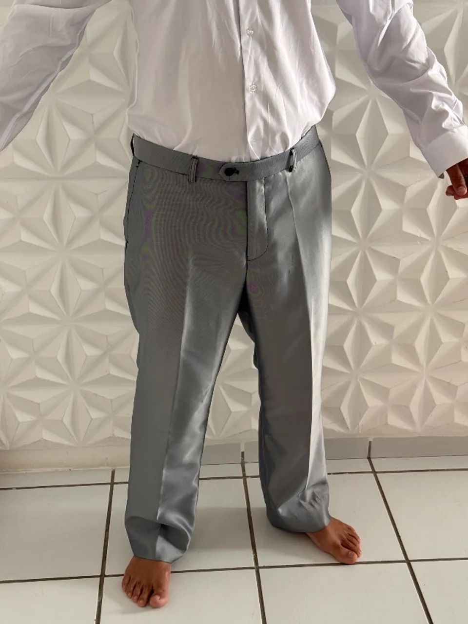 Terno Slim Cinza Claro - Foto 3