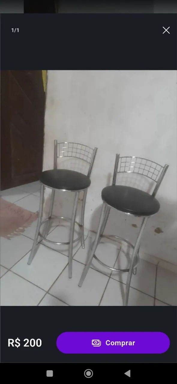 Banquetas cromadas