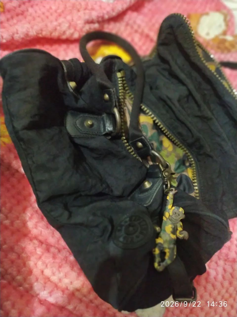 Bolsa de ombro Kipling original preta - Foto 2