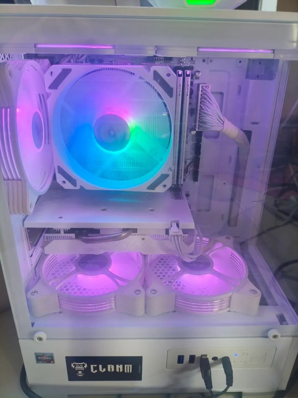 PC Gamer Full White 8GB, Ryzen e RX 580 - Foto 2