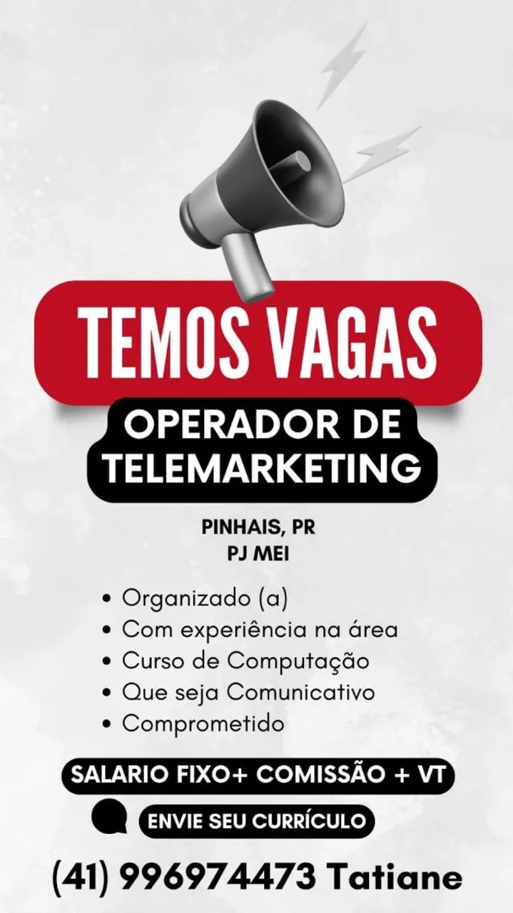 Operador de telemarketing 