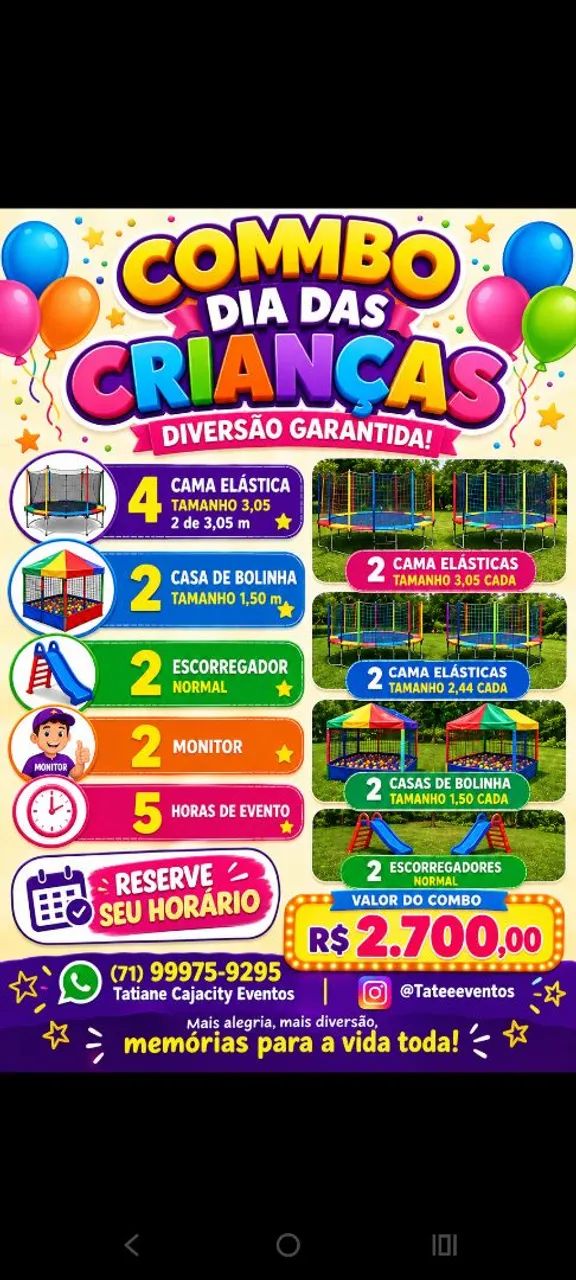 Pacotes de  brinquedos! R$ 2.500