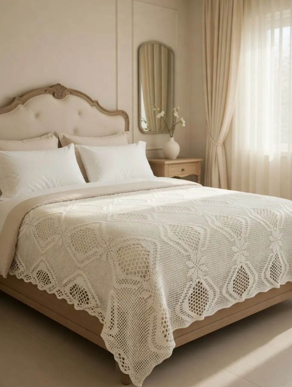 colcha de cama de renda - Foto 5